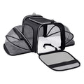 Comfortable Airline Pet Carrier with Reflective Safety Strips.