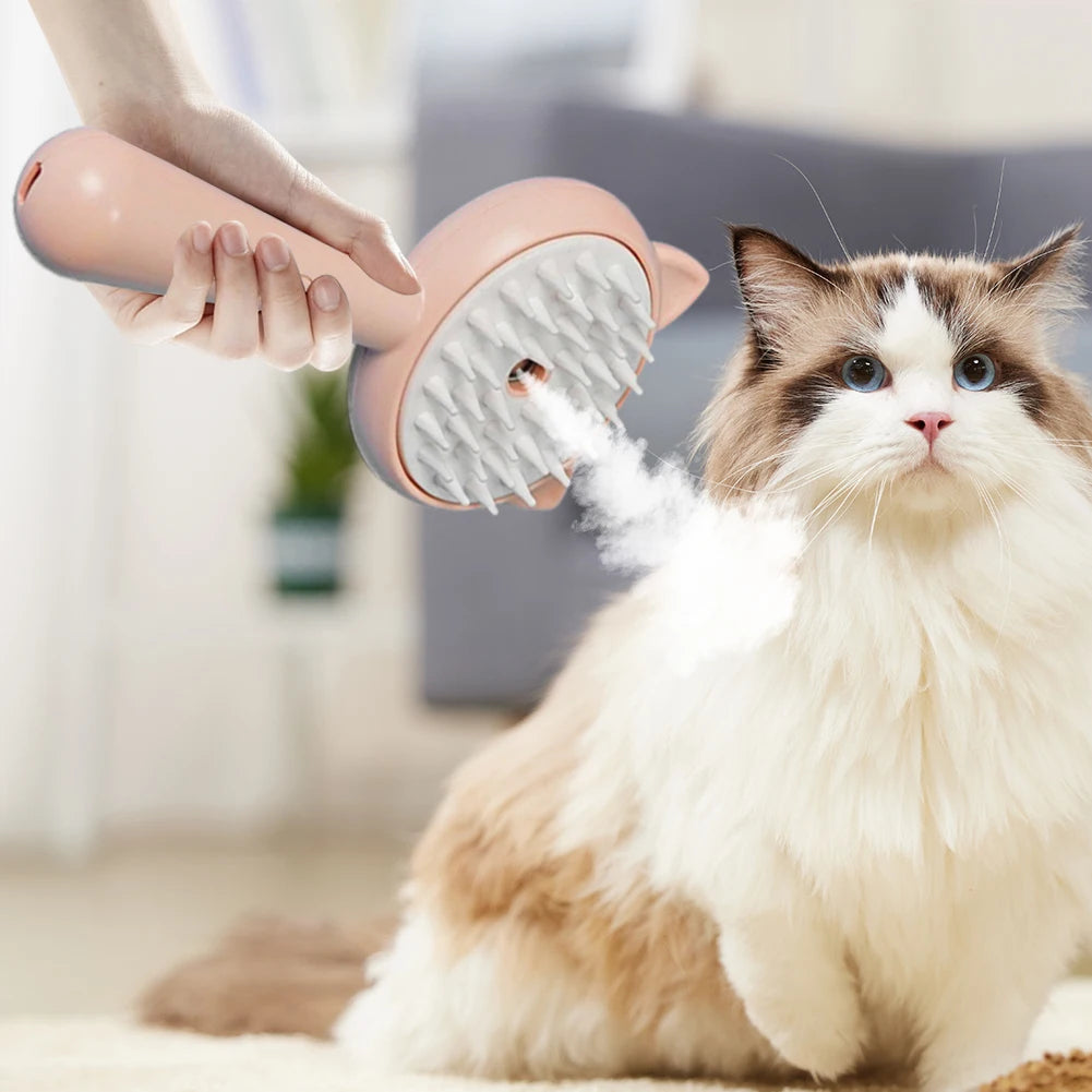 Easy Clean Rechargeable Pet Grooming Mist Brush.