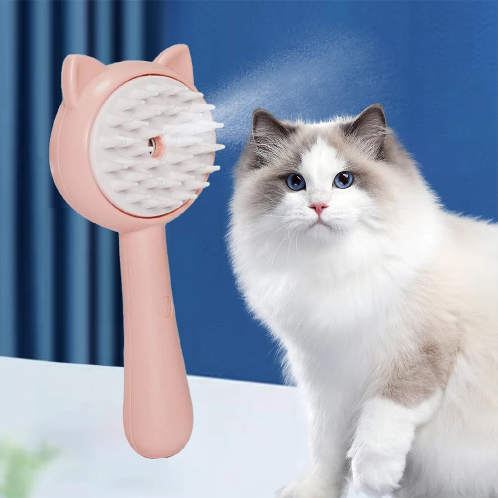 Easy Clean Rechargeable Pet Grooming Mist Brush.