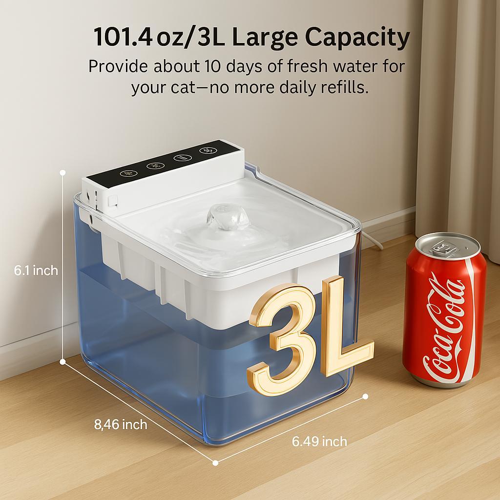 Keep Pets Hydrated with Automatic Water Fountain.