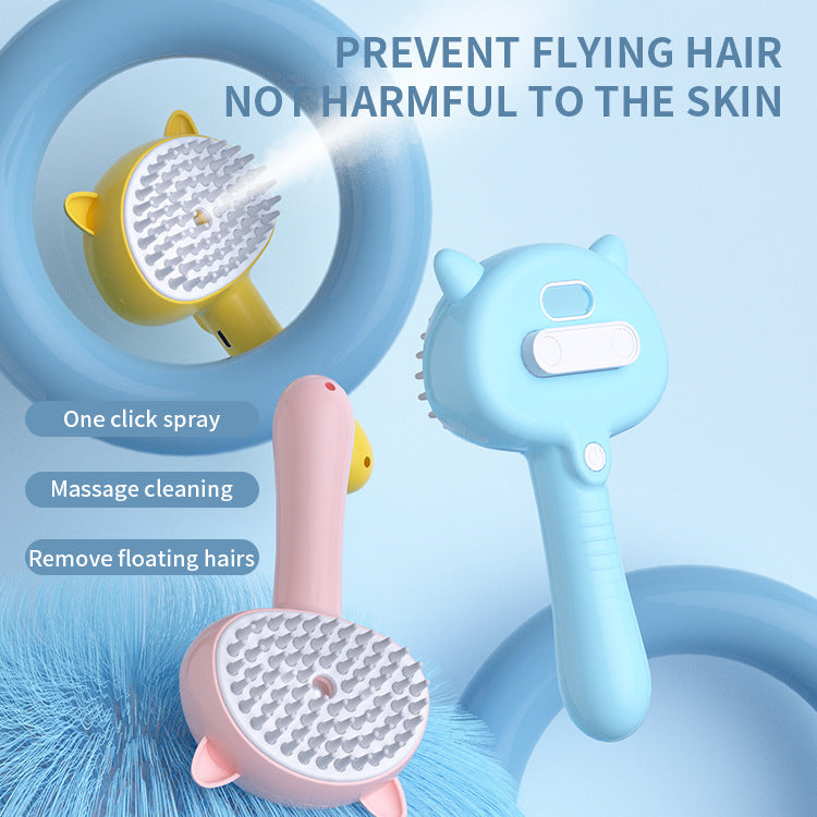 Easy Clean Rechargeable Pet Grooming Mist Brush.
